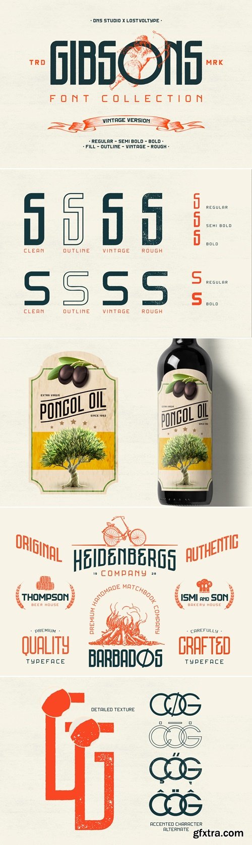 Gibsons Vintage Font