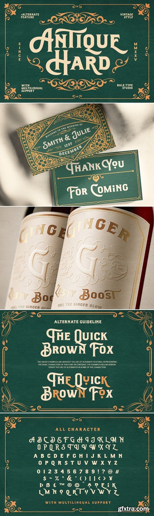 CreativeMarket - Antique Hard - Bold Vintage Font