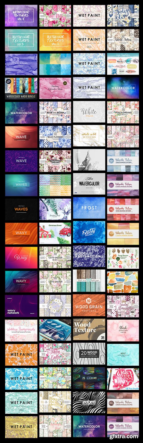 Textures Bundle 1160xPNG, 1026xJPG, 49xEPS, 28xAI