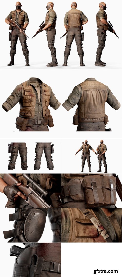 3d Scan Store - Bad Guy Game Character