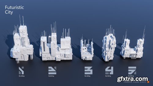 Artstation - Futuristic City building Pack vol 03