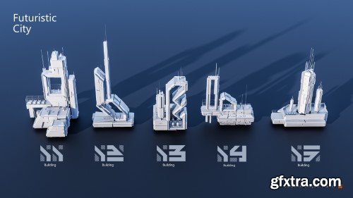 Artstation - Futuristic City building Pack vol 03