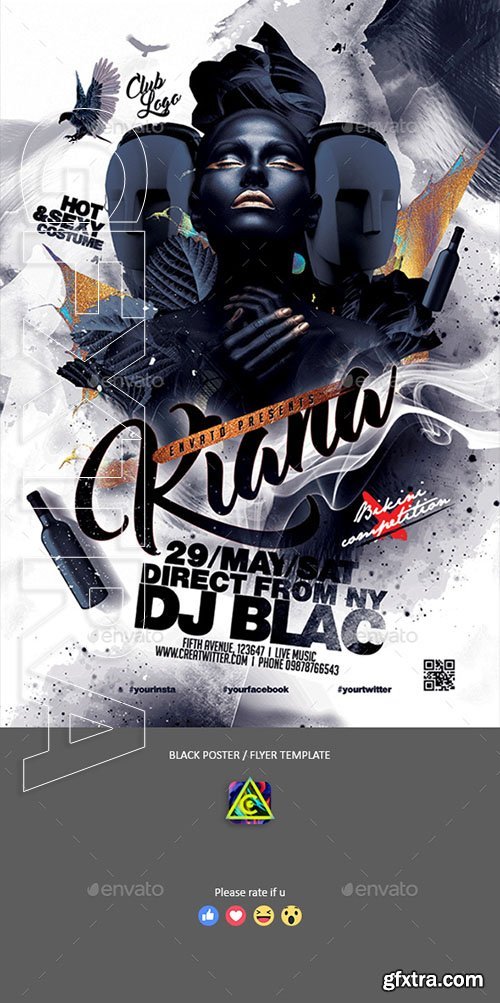 GraphicRiver - Black Artist Poster Flyer 22473739