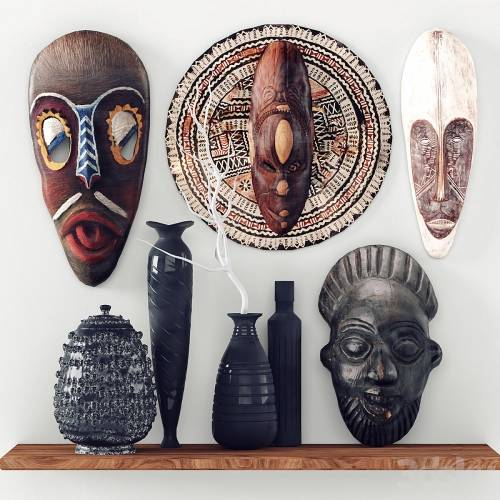 '3dsky Pro - African masks - Decorative set_2'