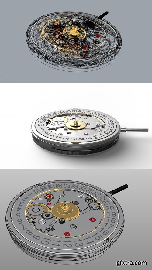 TurboSquid - Swiss Automatic Watch Movement