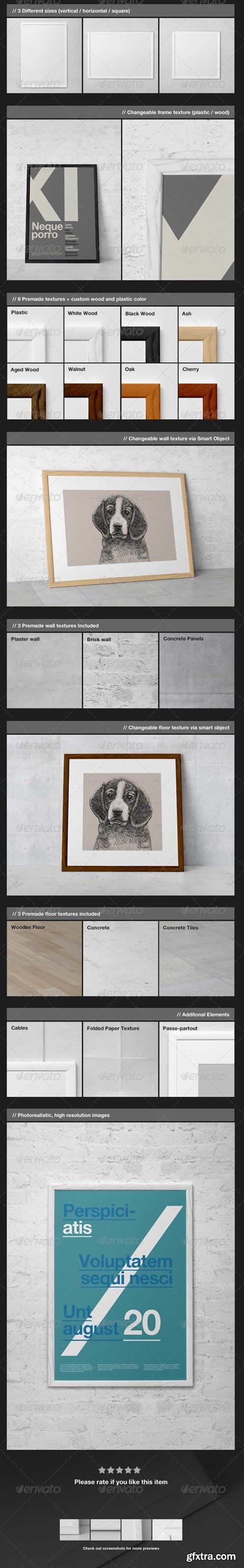 GraphicRiver - Picture / Poster Frame Mock-Ups 3377833