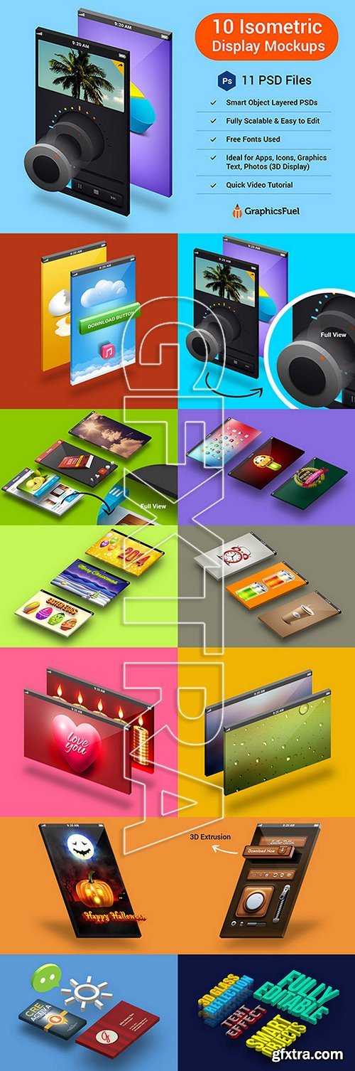 CreativeMarket - Isometric 3D Display Mockups 13460