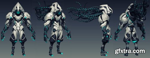 Gumroad - keosmasons - Mecha Samurai - Character Concept Tutorial in ZBrush