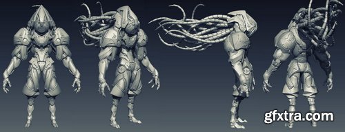 Gumroad - keosmasons - Mecha Samurai - Character Concept Tutorial in ZBrush