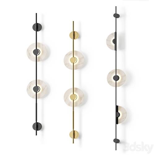 '3dsky Pro - Alabaster Orb Vertical Wall Sconce' '3dsky Pro - Alabaster Orb Vertical Wall Sconce'