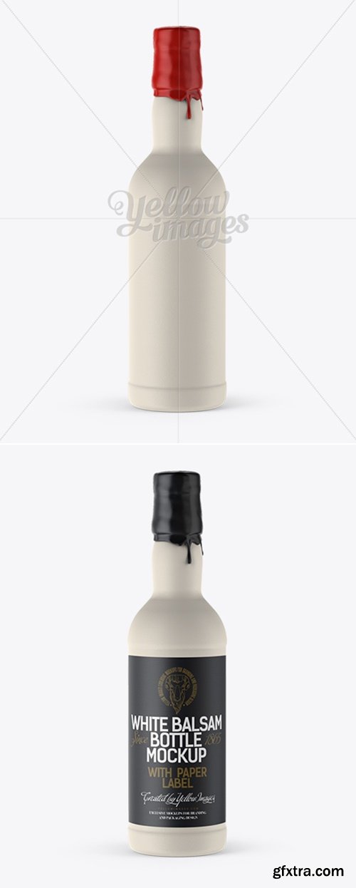 YellowImages - Ceramic Bottle With Wax Top Mockup 12984