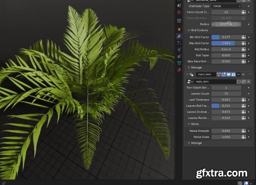 Gumroad - Procedural Fern - Plant (Blender Geometry-Nodes)