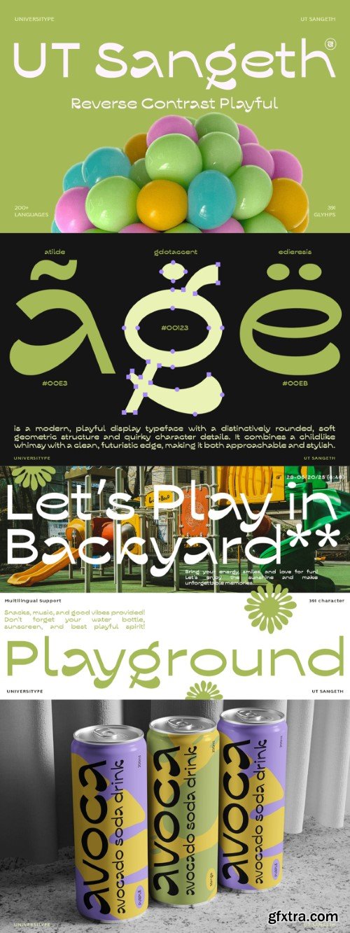 Sangeth - A Reversed Contrast Playful Font