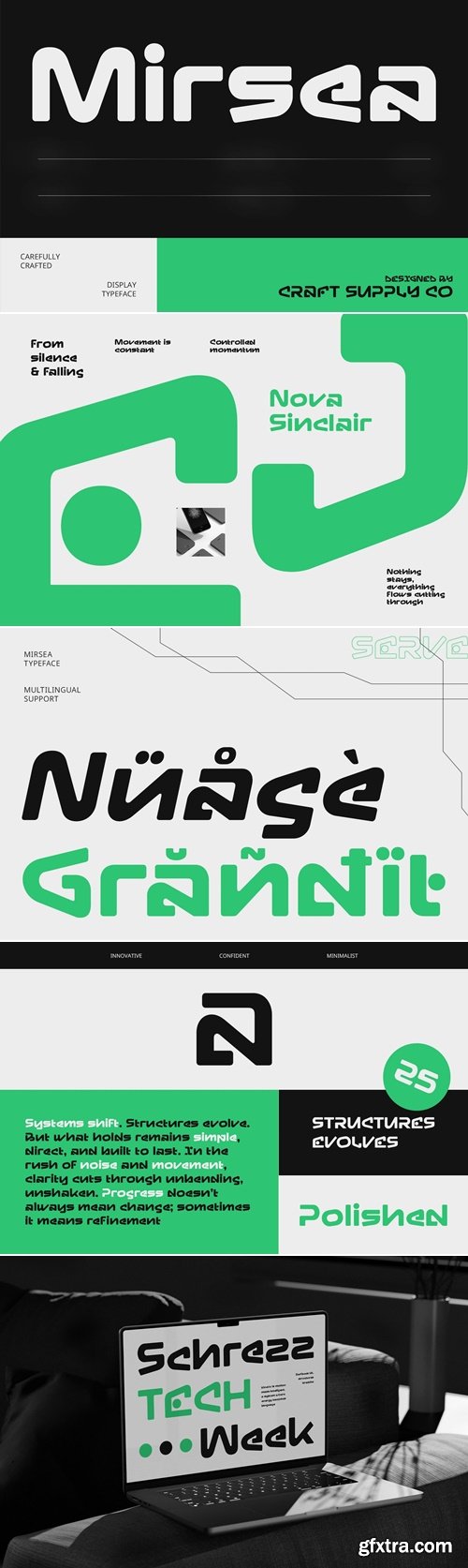 CreativeMarket - Mirsea – Futuristic Font