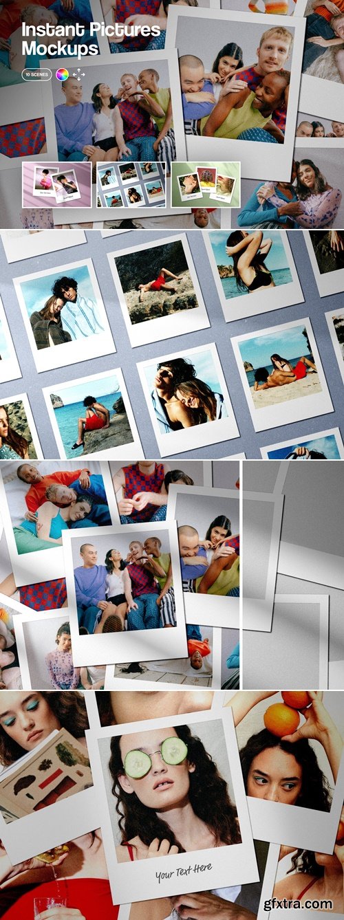 CreativeMarket - Polaroid Instant Picture Mockups 291348920
