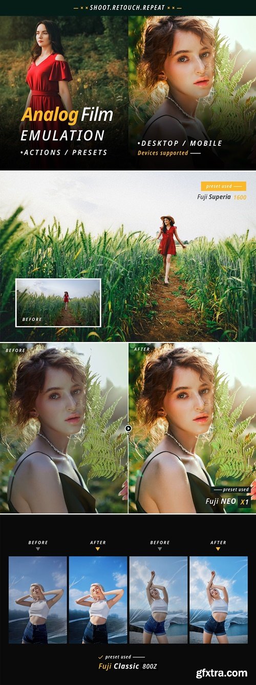 DesignBundles - Analog Film Emulation - Actions and Presets