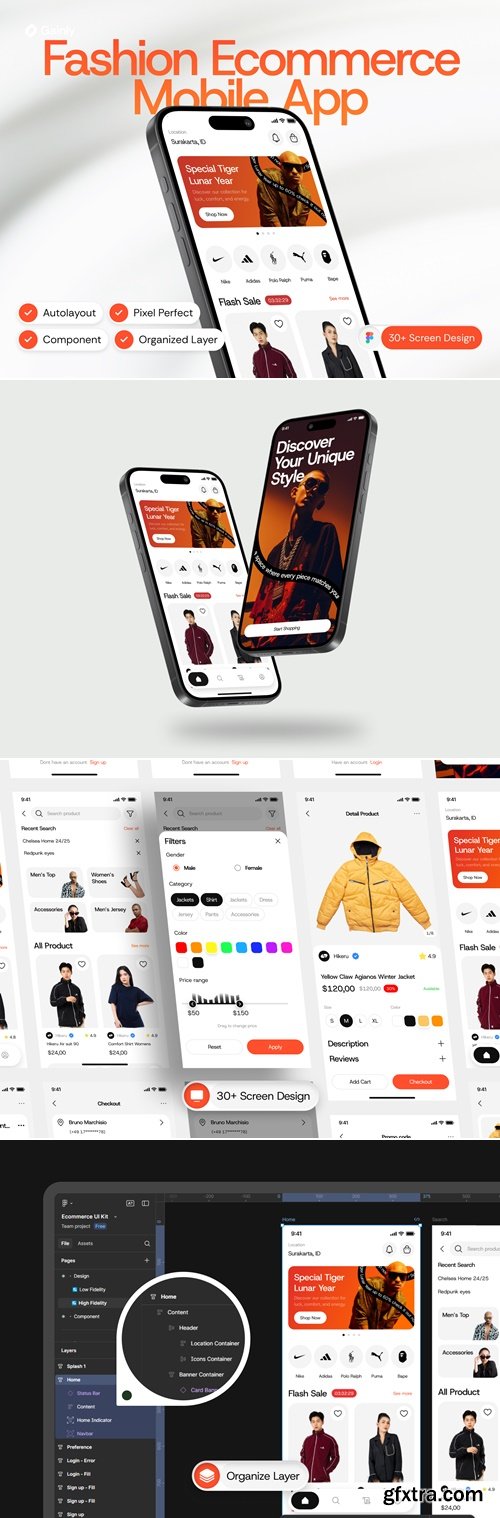 Looky – E-commerce mobile UI Kit