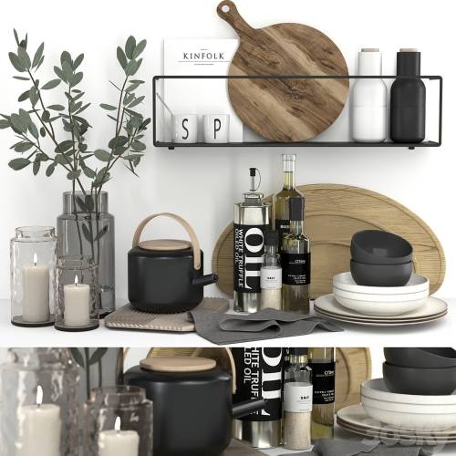 '3dsky Pro - Kitchen accessories 01 - Decorative set 13' '3dsky Pro - Kitchen accessories 01 - Decorative set 13'