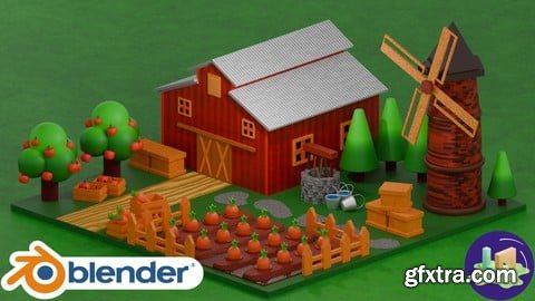 Udemy - Blender Cozy Farm: Create a Stylized 3D Farm Scene