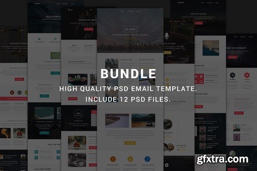 CreativeMarket - Modern Bundle - Include 12 PSD email 787696