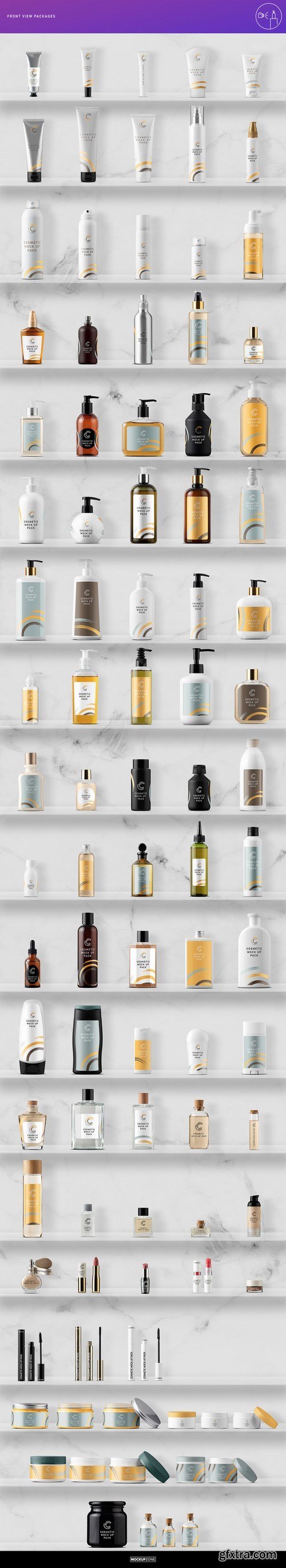 CreativeMarket - Cosmetic Packaging Branding MockUp 701256