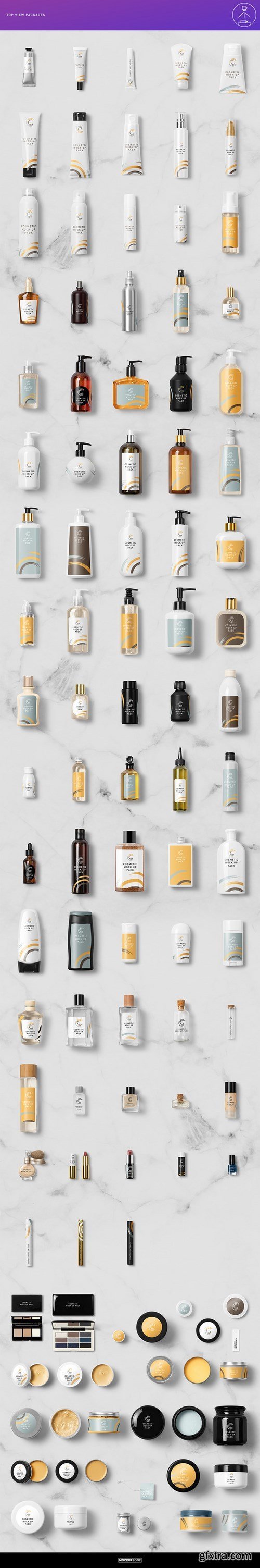 CreativeMarket - Cosmetic Packaging Branding MockUp 701256