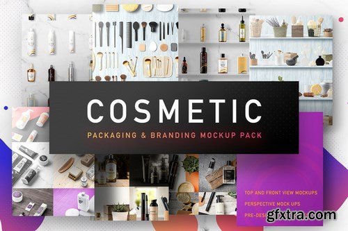 CreativeMarket - Cosmetic Packaging Branding MockUp 701256