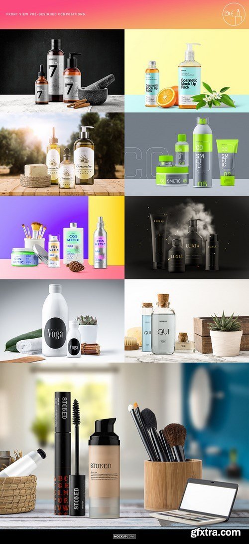 CreativeMarket - Cosmetic Packaging Branding MockUp 701256