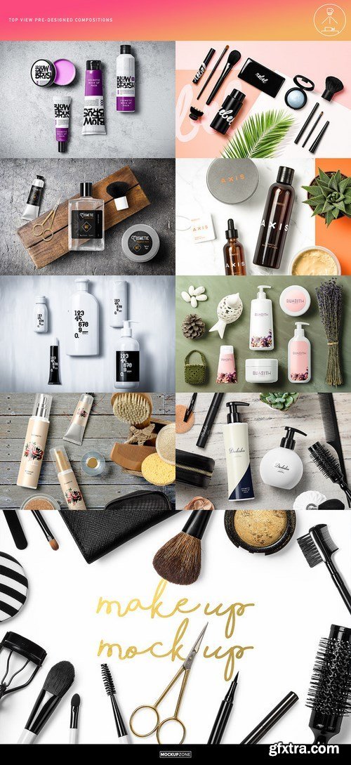CreativeMarket - Cosmetic Packaging Branding MockUp 701256