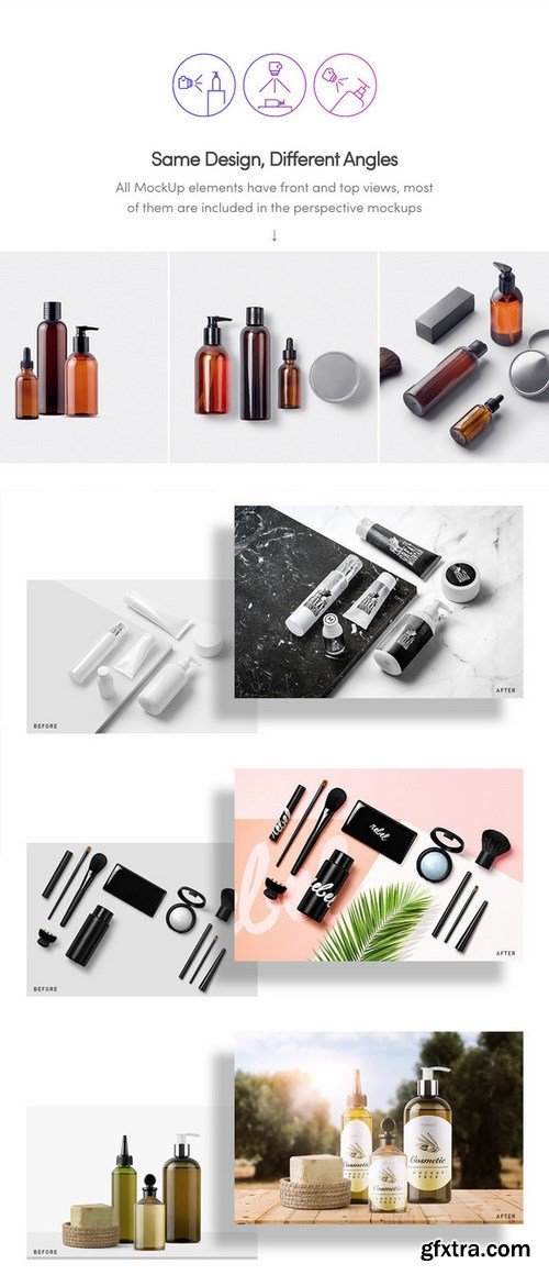 CreativeMarket - Cosmetic Packaging Branding MockUp 701256