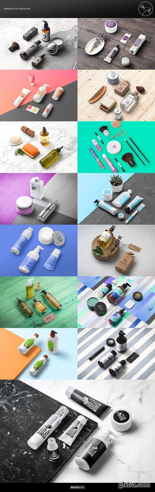 CreativeMarket - Cosmetic Packaging Branding MockUp 701256