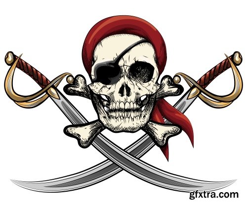 Skull Vector Illustrations for T-Shirts 26xEPS