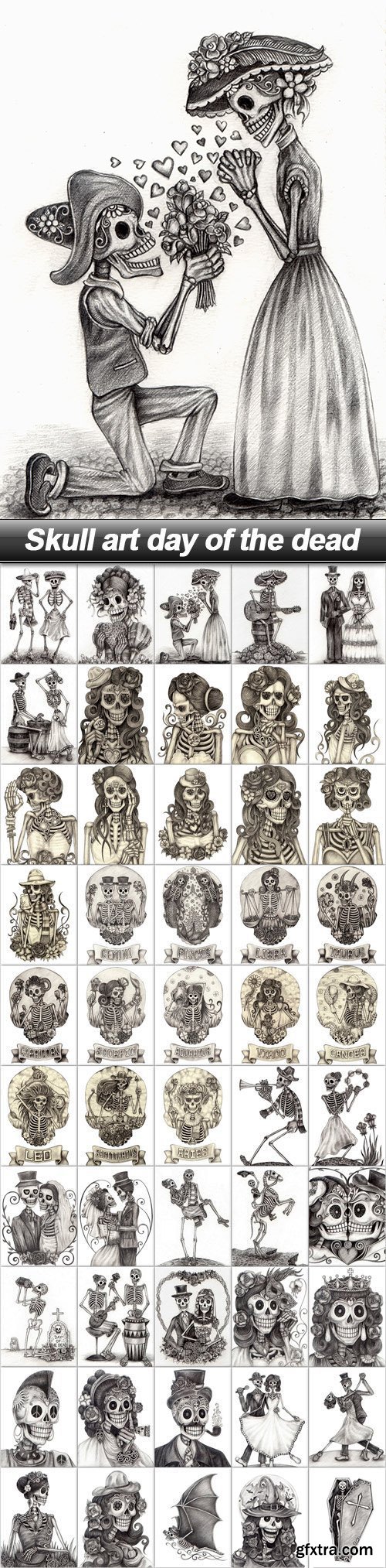 Skull Art Day of The Dead 50xJPG