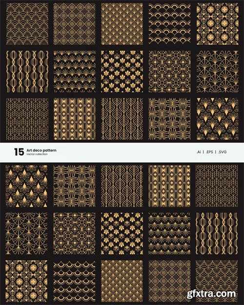 Art Deco Patterns Pack for Illustrator Art Deco Patterns Pack for Illustrator