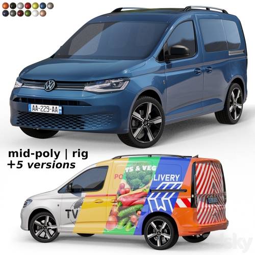 '3dsky Pro - Mid-poly car Volkswagen Caddy 2022' '3dsky Pro - Mid-poly car Volkswagen Caddy 2022'