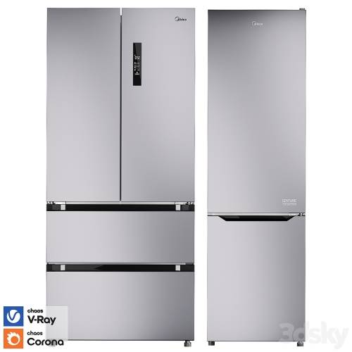 '3dsky Pro - Refrigerator Set Midea MDRF631FGF02B MRB519SFNX1' '3dsky Pro - Refrigerator Set Midea MDRF631FGF02B MRB519SFNX1'