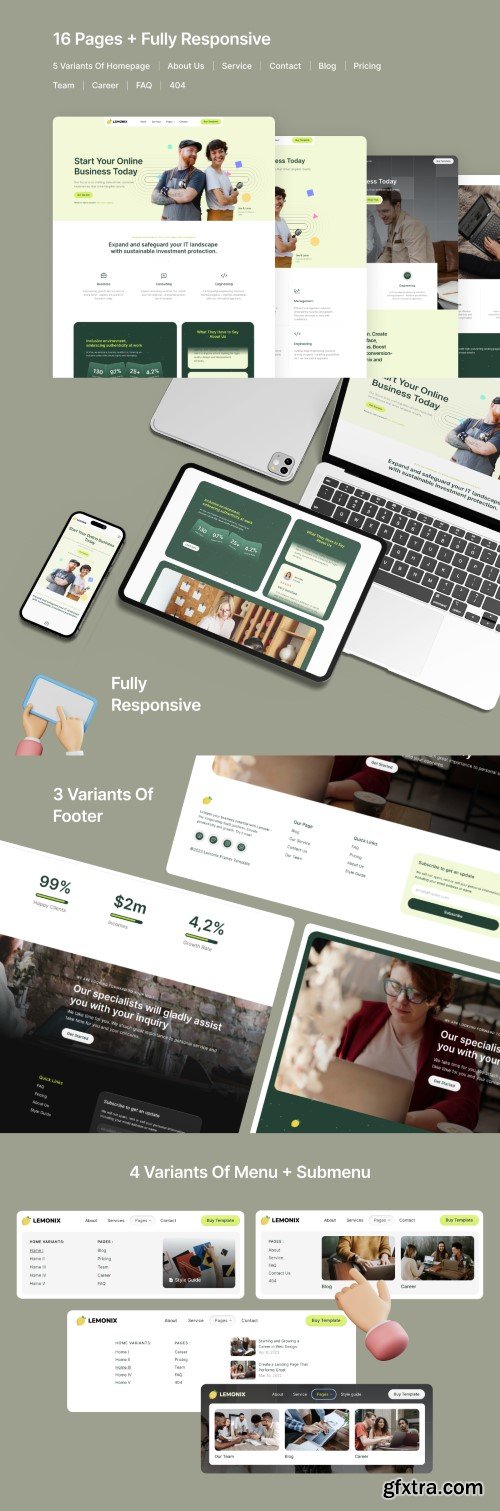 UI8 - Lemonix — SaaS & Startup Framer Template