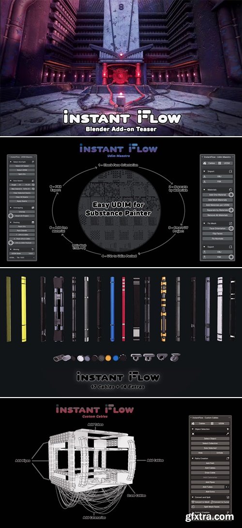 Superhivemarket - InstantFlow : Cables & Udim Bundle v1.0