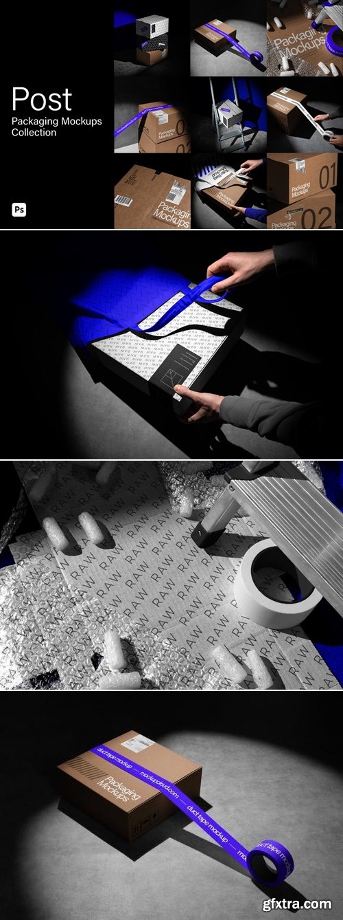 MockupCloud - Post Packaging Mockups Kit