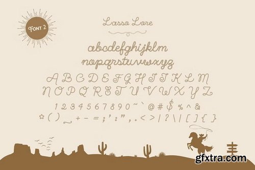 CreativeMarket - Lasso Lore - Western Rope Font Duo