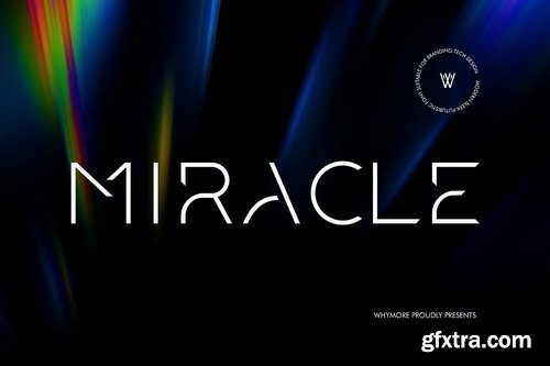 CreativeMarket - MIRACLE Sleek Futuristic Techno Font