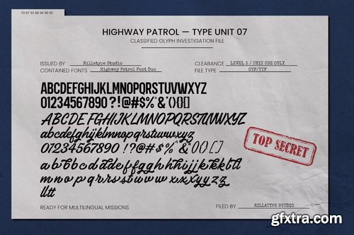 CreativeMarket - Highway Patrol - Font Duo