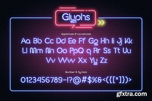 Neonova - Neon Retro Style Display Font