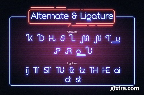 Neonova - Neon Retro Style Display Font