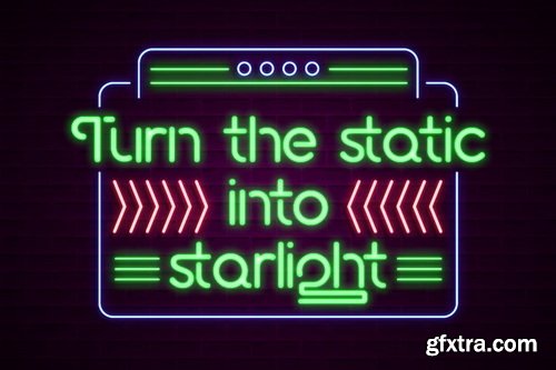 Neonova - Neon Retro Style Display Font