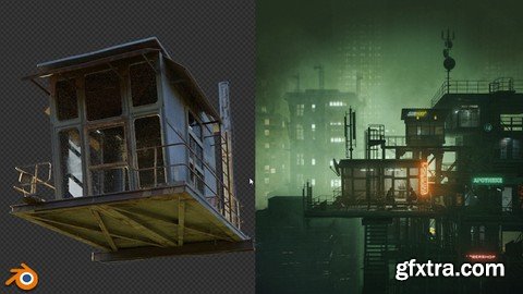 Udemy - Creating A Cyberpunk Scene In Blender step-by-step