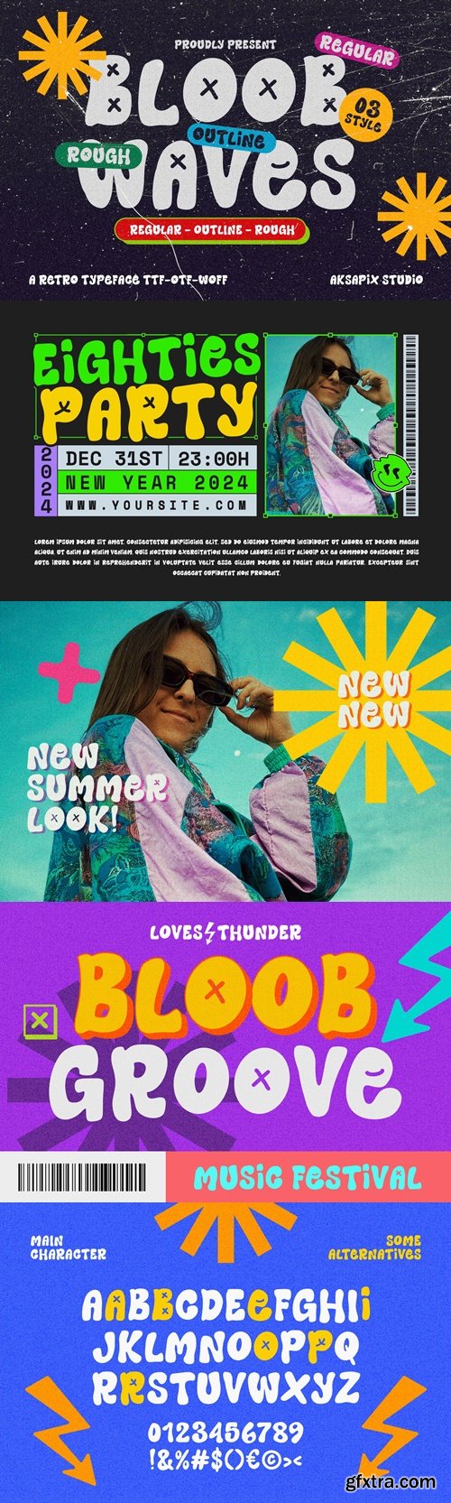 CreativeMarket - Bloob Waves - A Retro Typeface