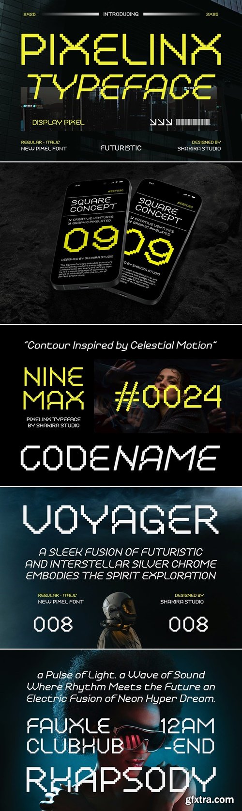 CreativeMarket - Pixelinx - Futuristic Display Pixel