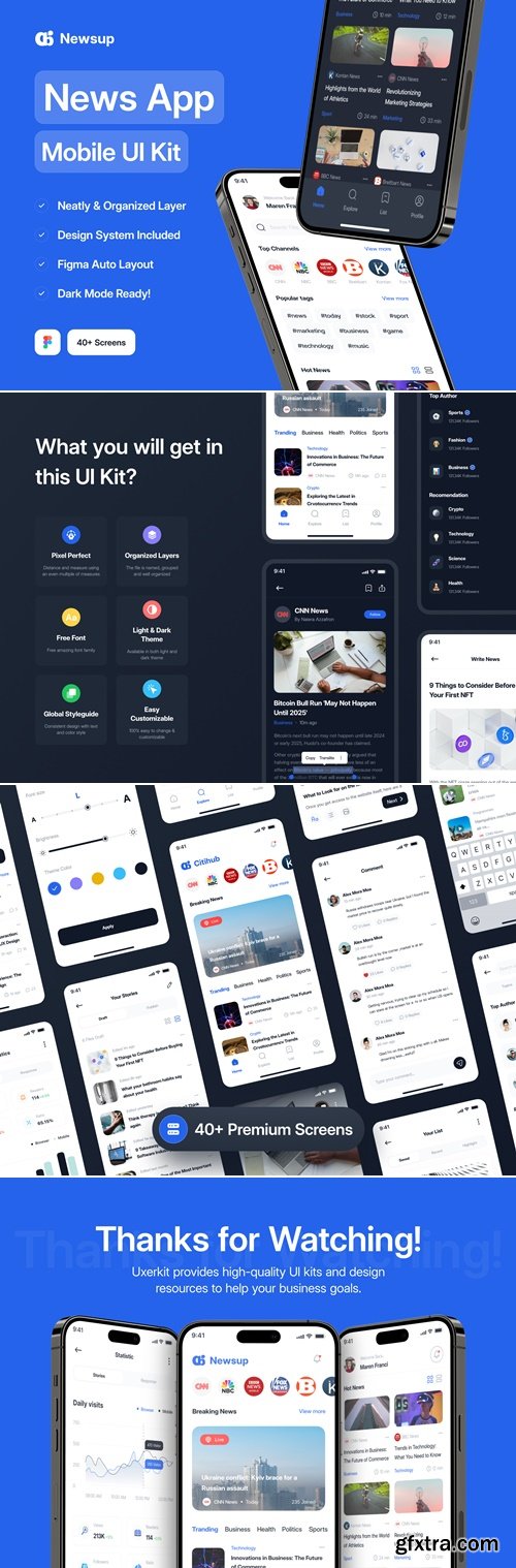 Newsup - News App UI Kit