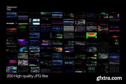 200 Glitch Overlays